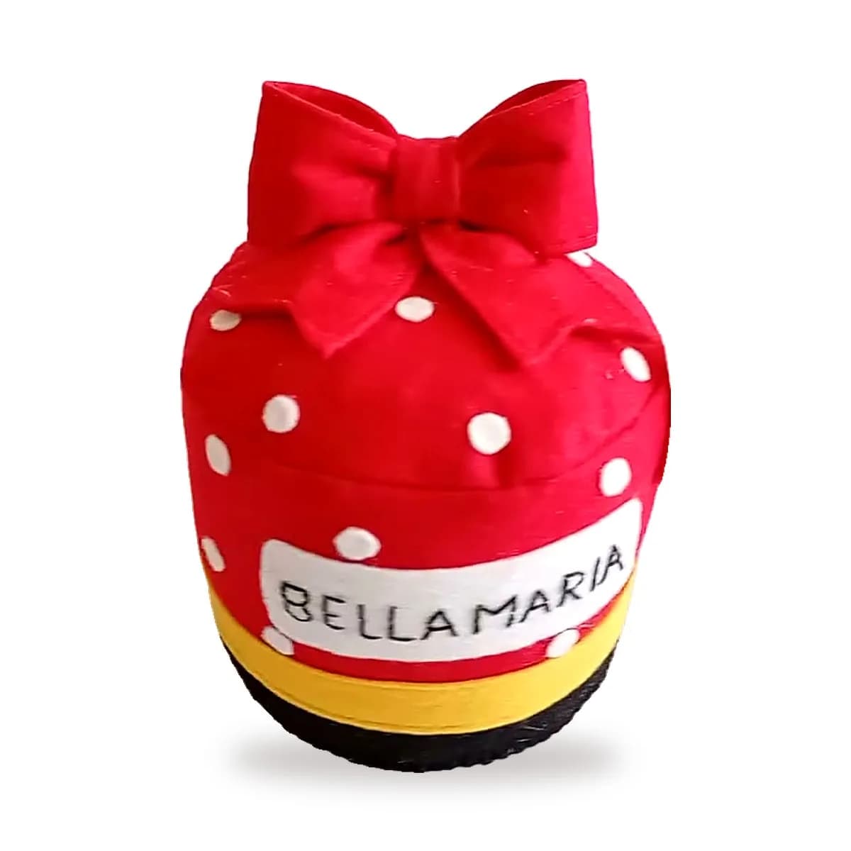 Mini bolo de feltro com nome